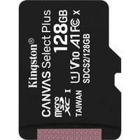 Kingston Canvas Select Plus microSD Card 128 GB geheugenkaart Zwart, SDCS2/128GBSP, Class 10 UHS-I A1