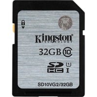 Kingston SDHC UHS-I 32GB geheugenkaart SD10VG2/32GB, Class 10