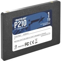 Patriot P210, 1 TB SSD Zwart, P210S1TB25, SATA III