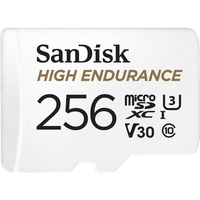 SanDisk High Endurance microSDXC 256GB geheugenkaart Wit, UHS-I U3, Class 10, V30