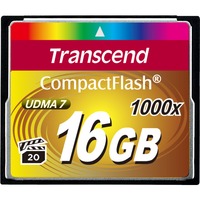 Transcend CompactFlash Card 16 GB geheugenkaart Zwart