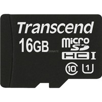 Transcend microSD Card UHS-I Premium 16 GB geheugenkaart Zwart, Class 10