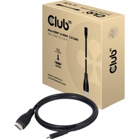 Club 3D Micro-HDMI naar HDMI 2.0 kabel Zwart, 1 meter, 4K 60Hz
