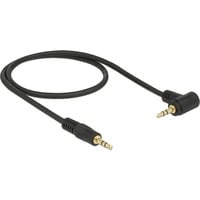 DeLOCK 3,5 mm naar 3,5 mm 90° kabel Zwart, 1 meter