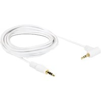 DeLOCK 3,5 mm naar 3,5 mm 90° kabel Wit, 2 meter