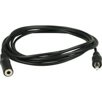 goobay 3,5 mm jack (male) naar 3,5 mm jack (female) verlengkabel Zwart, 3 meter