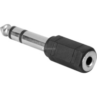 goobay Adapter 3,5 mm Jack > 6,35 mm Jack Zwart/zilver, Stereo, Bulk