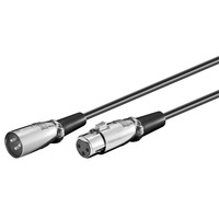 goobay XLR 3-Pin Male - Female       kabel Zwart, 2 meter