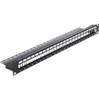 DeLOCK 19" keystone 24-poorts patchpaneel Zwart