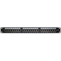 Inter-Tech 19" CAT6 STP Patchpaneel 24-poort Zwart