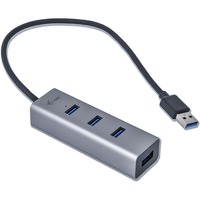 i-tec 4-Port USB 3.0 Metal usb-hub Zwart