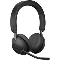 Jabra Evolve2 65, MS Stereo on-ear headset Zwart, Microsoft Teams, Bluetooth, Inclusief laadstation