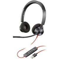 Plantronics Blackwire 3320 on-ear headset Zwart