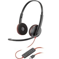 Plantronics PLAN Blackwire 3220 duo USB-C on-ear headset Zwart