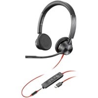 Plantronics PLAN Blackwire 3325 USB-C bin on-ear headset Zwart