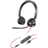 Plantronics PLAN Blackwire C3325-M USB-A bin on-ear headset Zwart