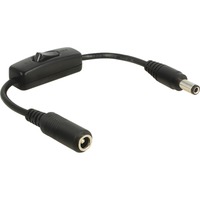 DeLOCK Adapter kabel DC 5.5 x 2.5 mm male > DC 5.5 x 2.5 mm female Zwart
