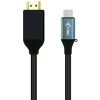 i-tec USB-C 3.2 Gen 2 naar HDMI adapterkabel Zwart, 1,5 meter, 4K 60 Hz