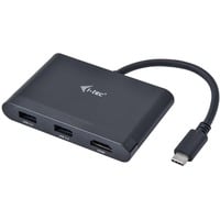 i-tec USB-C > HDMI PD/Data Travel adapter Zwart, 0,13 meter