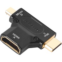 Audioquest HDMI A naar C & D adapter Zwart
