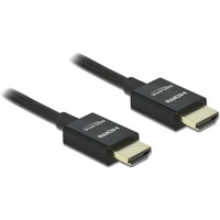 DeLOCK Coaxiale High Speed HDMI kabel Zwart, 0,5 meter, 8K 60Hz, 48 Gbps