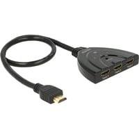 DeLOCK HDMI naar 3x HDMI switch Zwart, 4K
