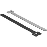 DeLOCK Hook-and-loop fasteners kabelbinder Zwart, 10 stuks, L 200 mm x B 12 mm