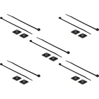 DeLOCK Kabelbinderbevestiging 25 x 25 mm met kabelbinders L 150 x B 3,6 mm Zwart, 10 stuks