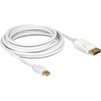 DeLOCK Mini DisplayPort > DisplayPort adapter Wit, 1 meter