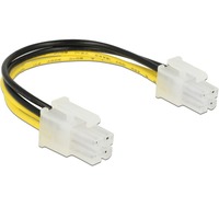 DeLOCK P4 male > P4 male kabel Zwart/geel, 0,15 meter