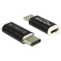 DeLOCK USB-C 2.0 > micro-USB adapter Zwart