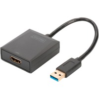 Digitus USB 3.0 naar HDMI Adapter Zwart