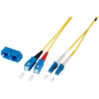 Duplex Jumper LC/SC 9/125µ OS2 LSZH kabel Geel, 10 meter
