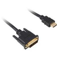 Sharkoon HDMI naar DVI-D (24+1) kabel Zwart, 1 meter
