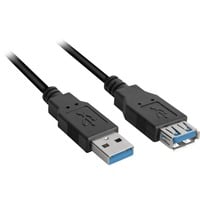 Sharkoon USB 3.0 verlengkabel Zwart, 1 meter