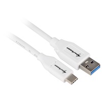 Sharkoon USB-A 3.2 > USB-C kabel Wit, 0,5 meter