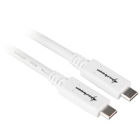 Sharkoon USB-C 3.2 > USB-C kabel Wit, 1 meter