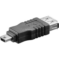 goobay Adapter USB 2.0, Mini-B > USB-A Zwart