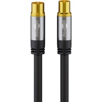 goobay Antennekabel Coax-plug > Coax-stekker Zwart, 1 meter