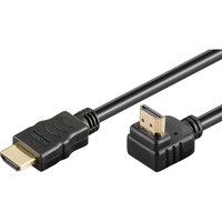 goobay High Speed HDMI kabel met Ethernet Zwart, 1 meter, 4K, Verguld