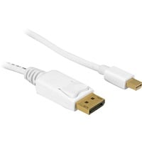 goobay Mini DisplayPort naar DisplayPort adapterkabel  Wit, 1 meter