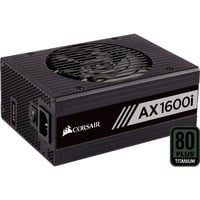 Corsair AX1600i, 1600 Watt voeding  Zwart, 10x PCIe, Full Kabel-management