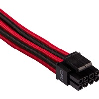 Corsair Premium Individually Sleeved EPS12V/ATX12V Type 4 Gen 4 kabel Rood/zwart, 2 stuks