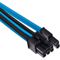 Corsair Premium Individually Sleeved PCIe Type 4 Gen 4 kabel Blauw/zwart, 65 centimeter, 2 stuks