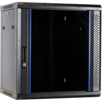 DSI 12U wandkast met glazen deur - DS6412 server rack Zwart, 600 x 450 x 635mm