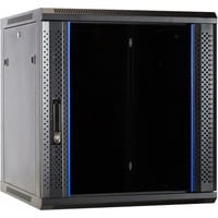 DSI 12U wandkast met glazen deur - DS6612 server rack Zwart, 600 x 600 x 635mm