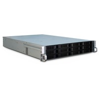 Inter-Tech 2U 2412 rack behuizing Zwart | 2x USB-A