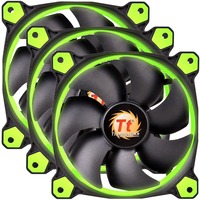 Thermaltake Riing 12 LED Green Radiator Fan 3 Pack case fan Groen, 3-pin aansluiting, 3 stuks