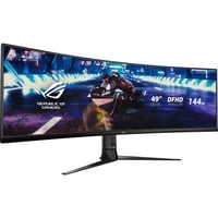 ASUS ROG Strix XG49VQ 49" Curved UltraWide gaming monitor Zwart, 2x HDMI, DisplayPort, USB-A 3.2 (5 Gbit/s), 144 Hz