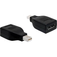 DeLOCK Mini-DisplayPort 1.2 naar DisplayPort adapter Zwart
